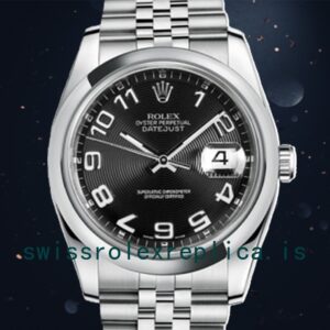 Rolex Datejust 36mm Men's 116200BKCAJ Bracelet Black Concentric Dial
